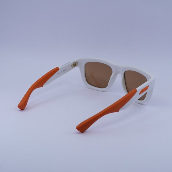 Bottega Veneta BV1233S 004 Sunglasses Ivory/Orange Square Frame, Brown Lenses - Picture 10 of 11